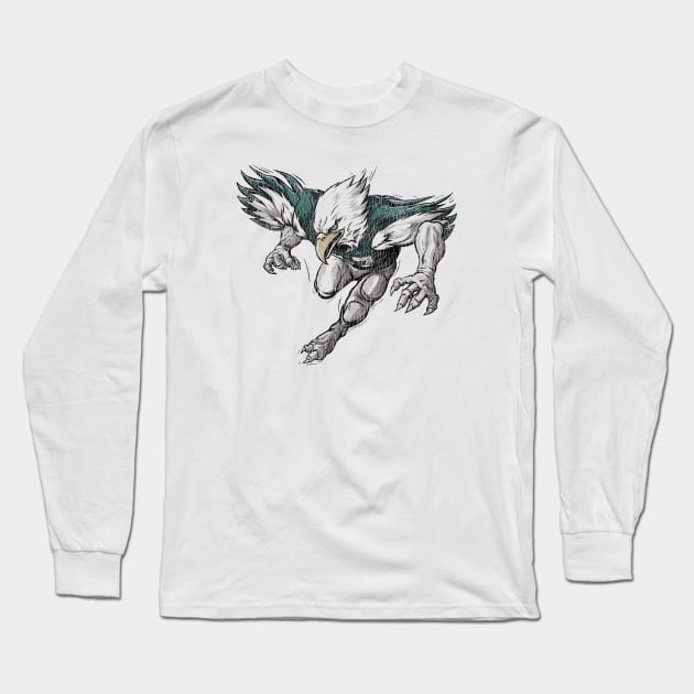 Vintage Philly Eagles Long Sleeve T-Shirt by lospaber